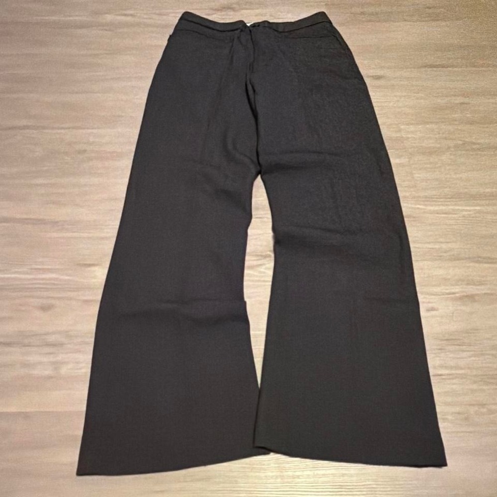 26x28 Grey Pleated Bootcut Flared Dress Pants Y2K Grunge Vintage